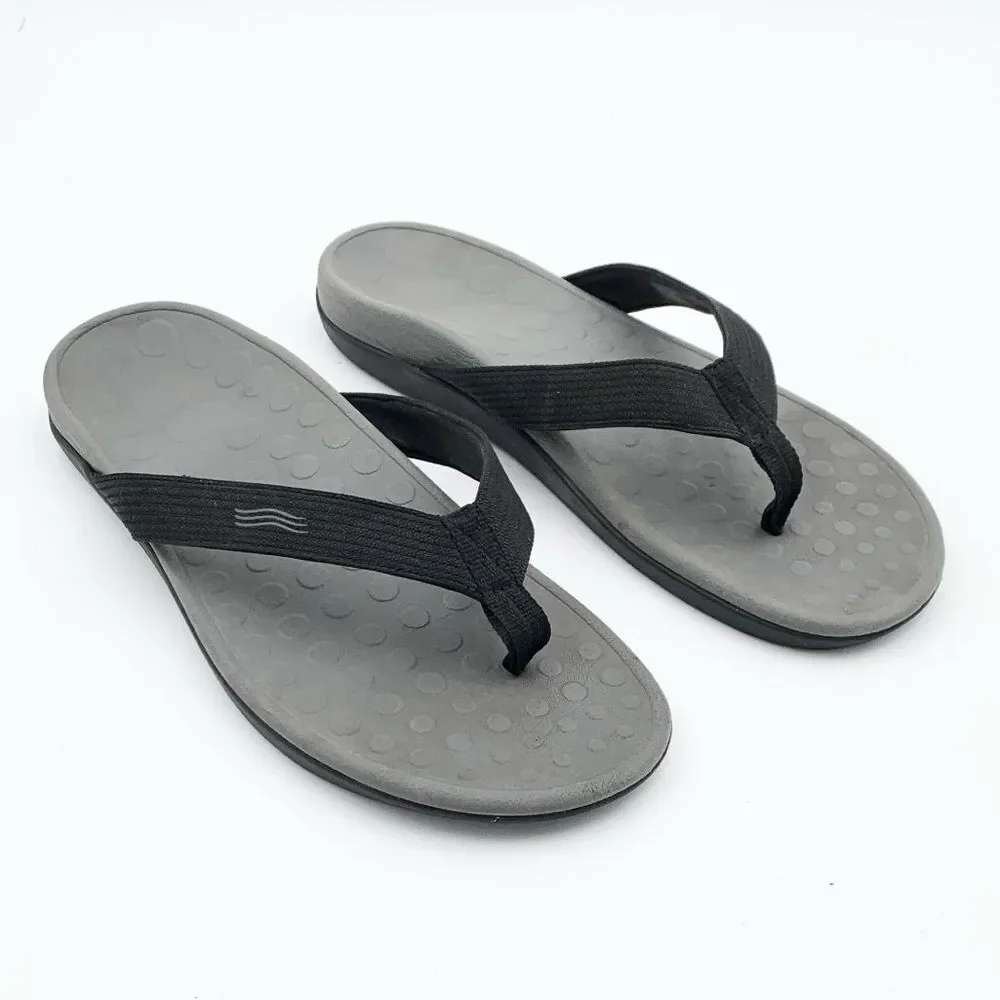 Vionic Tide Toe Post Sandals Black Men’s Orthotic Flip Flops